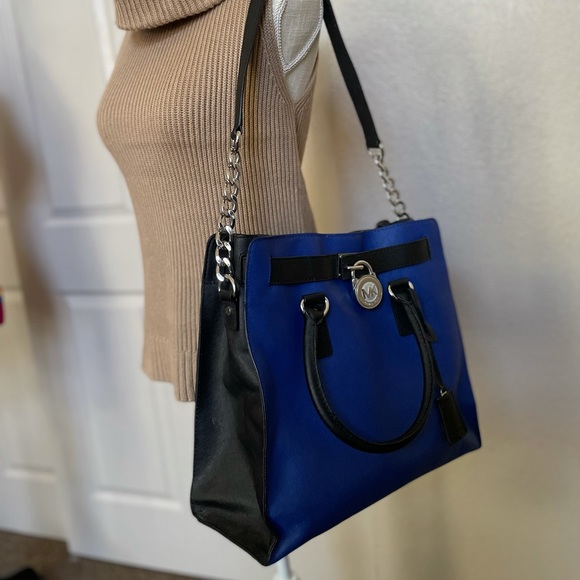 Michael Kors Colorblock Hamilton Large Tote - Picture 1 of 12